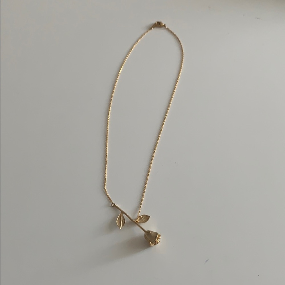 Gold Rose Necklace